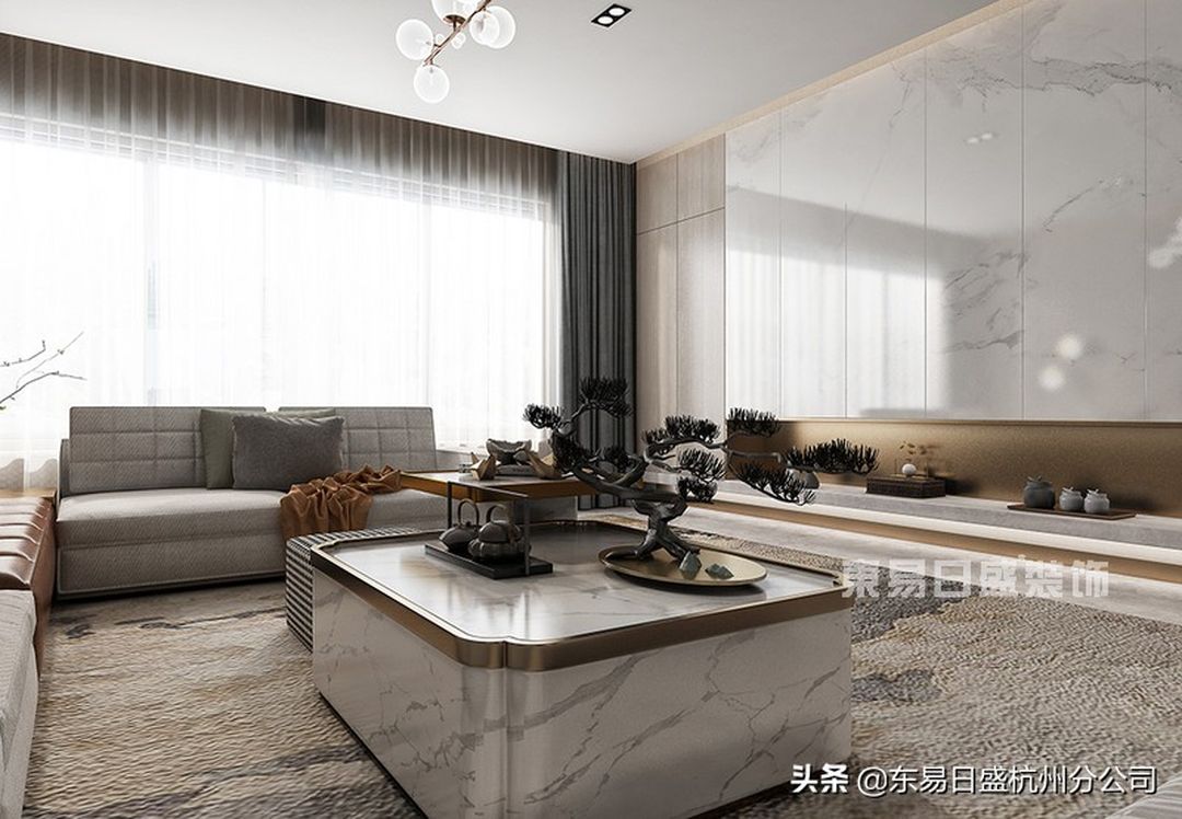 150平方轻奢风，与新中式结合，灯具选择成为绝对亮点装修效果图片_3