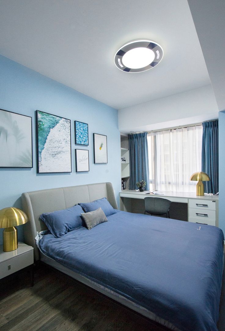 18张儿童房学习桌设计，孩子学习环境很重要装修效果图片_6