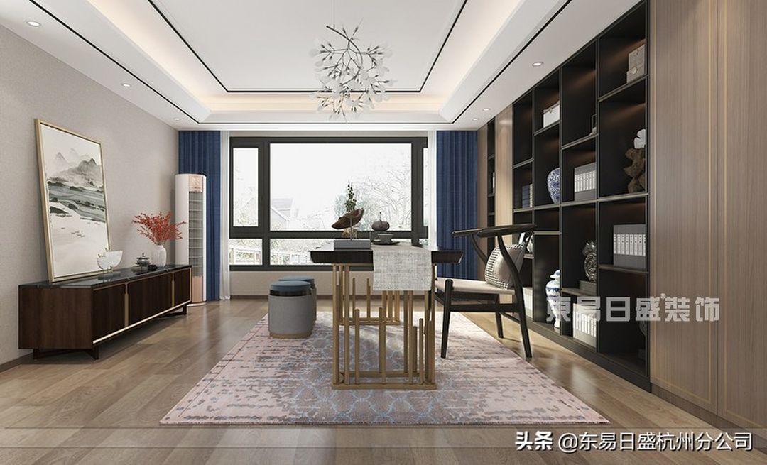 300平新中式风格装修效果图，灿如春华皎若秋月，惟愿沉醉不愿醒装修效果图片_1