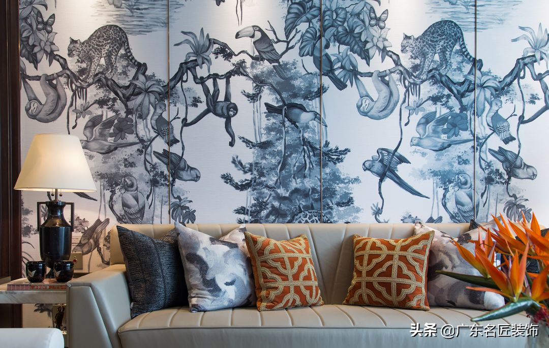 406m²轻奢风别墅，不一样的橙色，老板给豪宅也配上了“爱马仕”装修效果图片_2