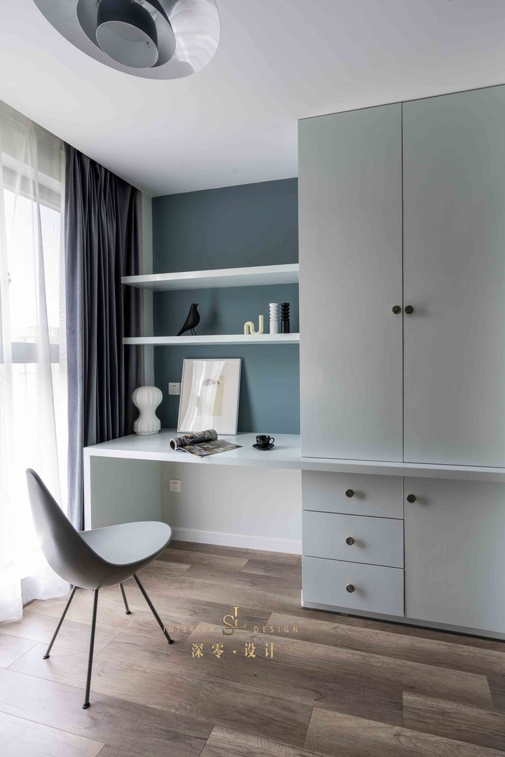 家有两个阳台，记得分一个给书房哦装修效果图片_7