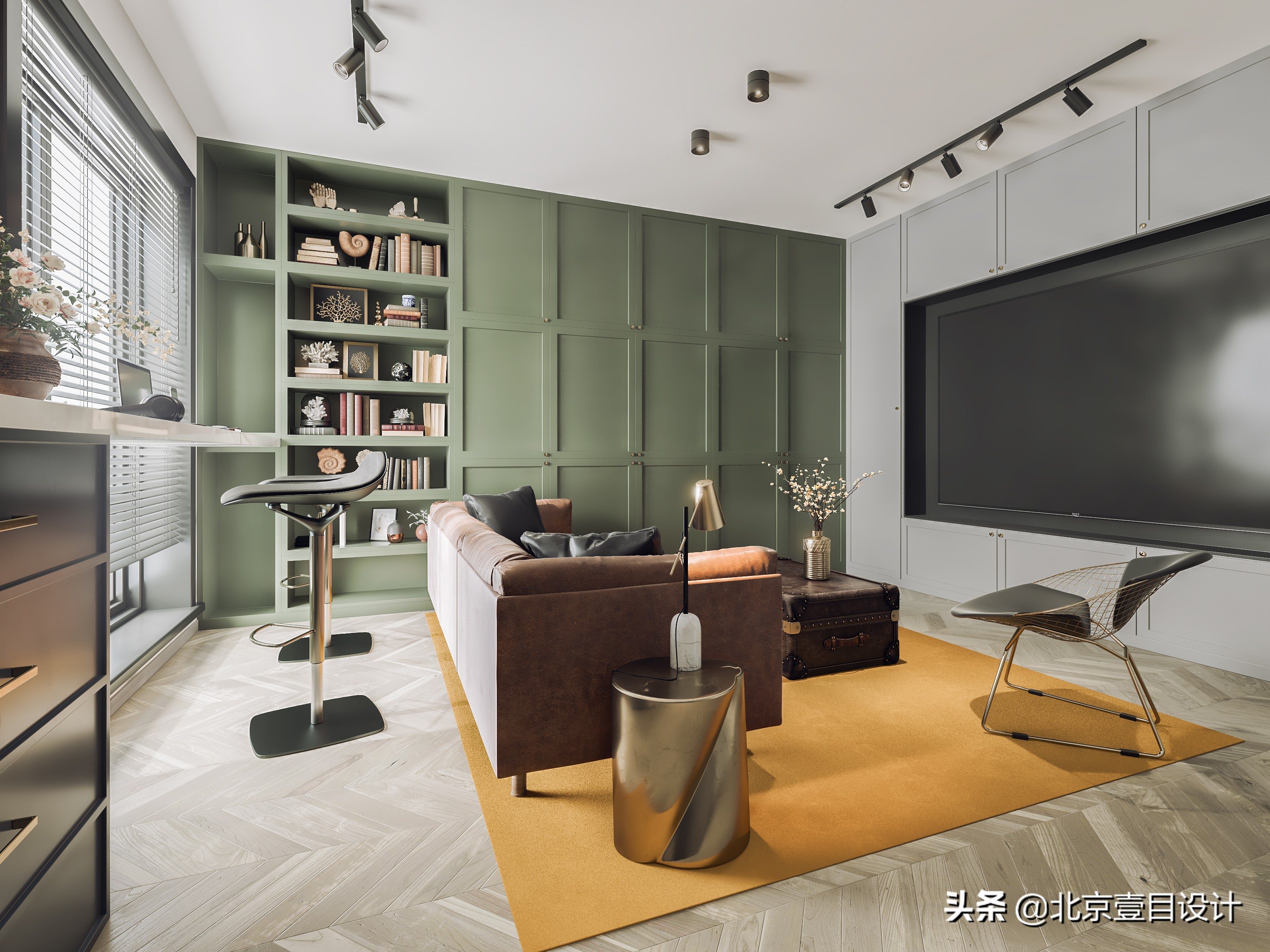 65㎡少见户型一居室改两居设计方案