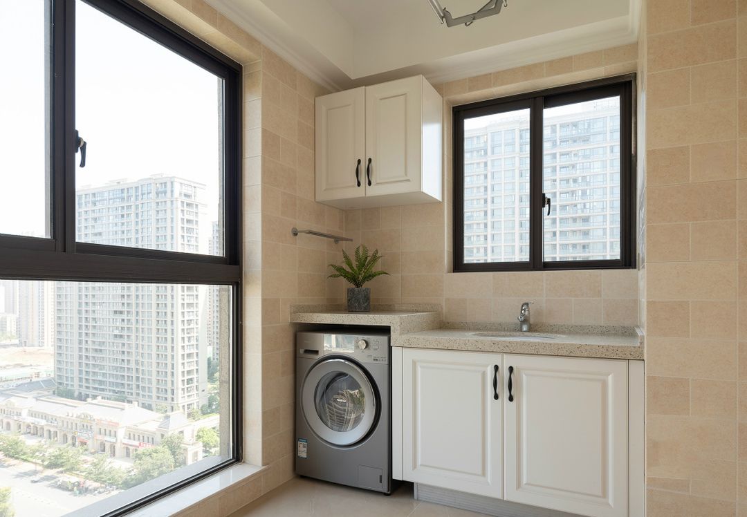 21张洗衣机+收纳柜搭配设计，这样的阳台才实用装修效果图片_15