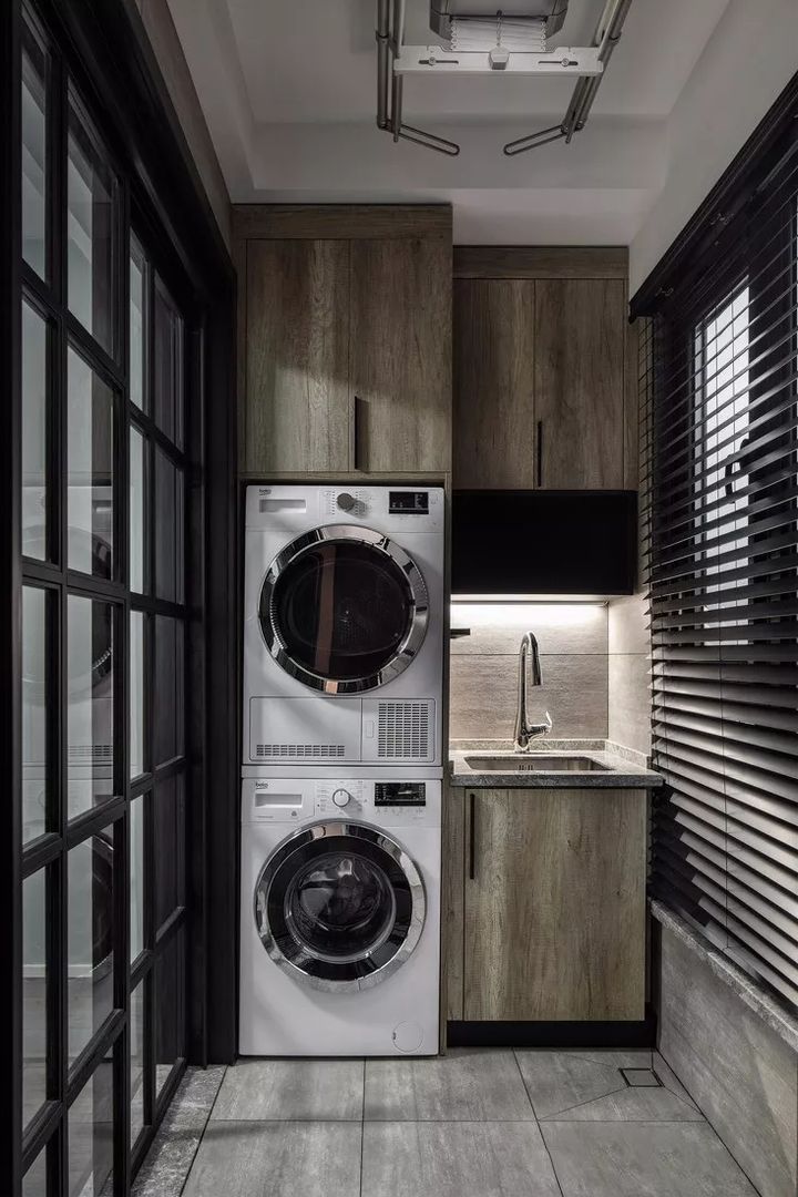 33张阳台洗衣机柜搭配，总有一款适合你家阳台装修效果图片_7