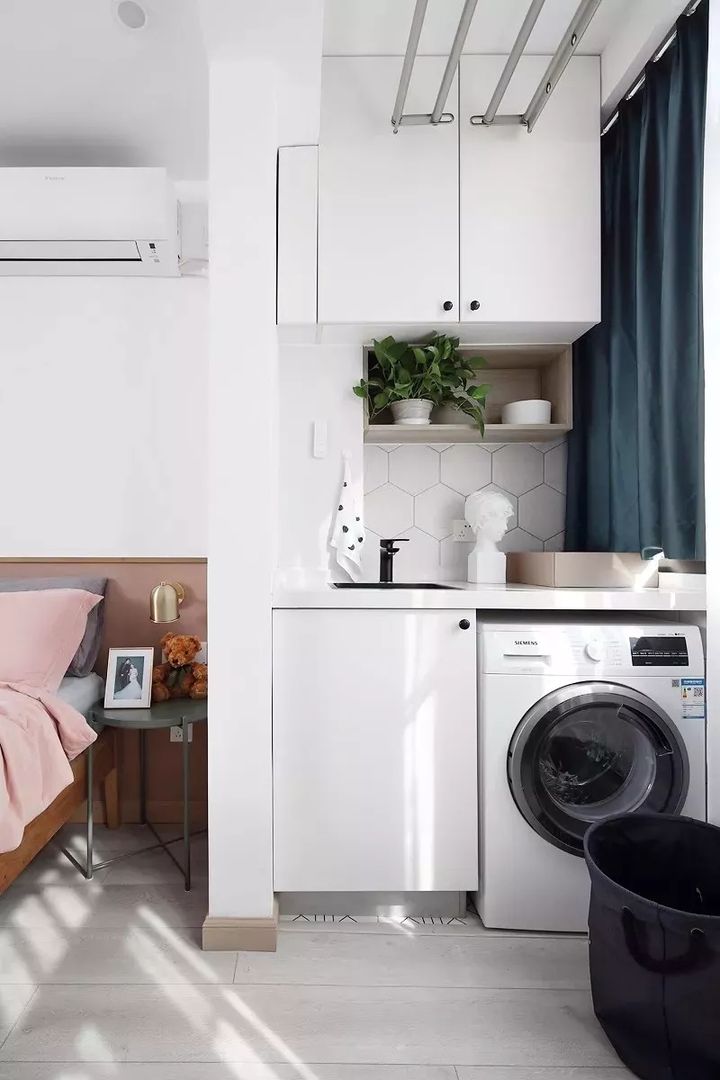 33张阳台洗衣机柜搭配，总有一款适合你家阳台装修效果图片_1