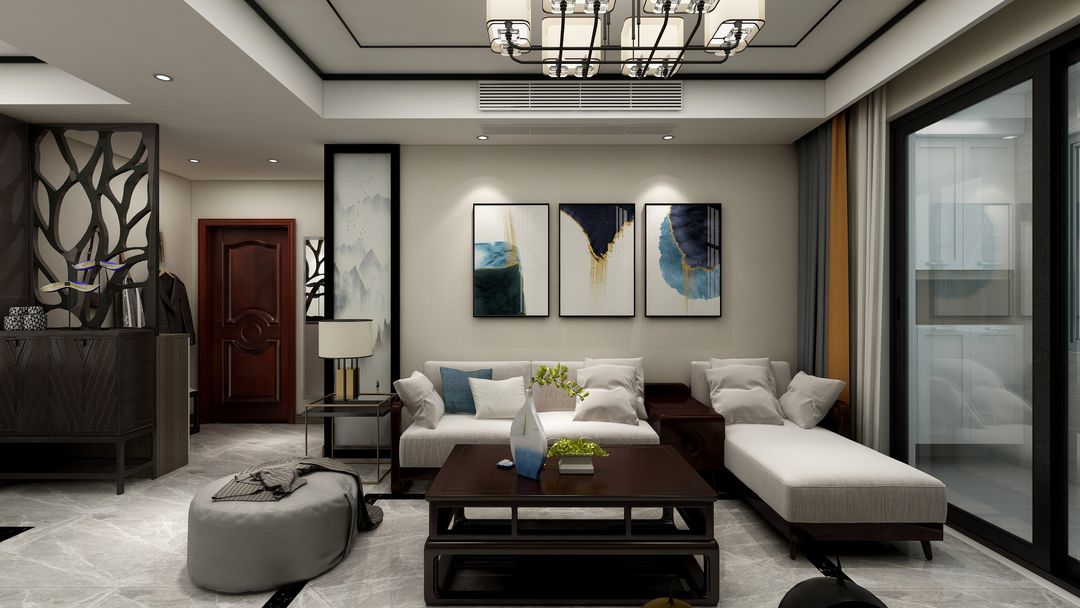 135 m² 新中式风格，四室两厅，半包6万，户型相似的可以参考装修效果图片_5