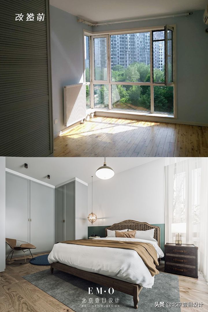 65㎡少见户型一居室改两居设计方案装修效果图片_11