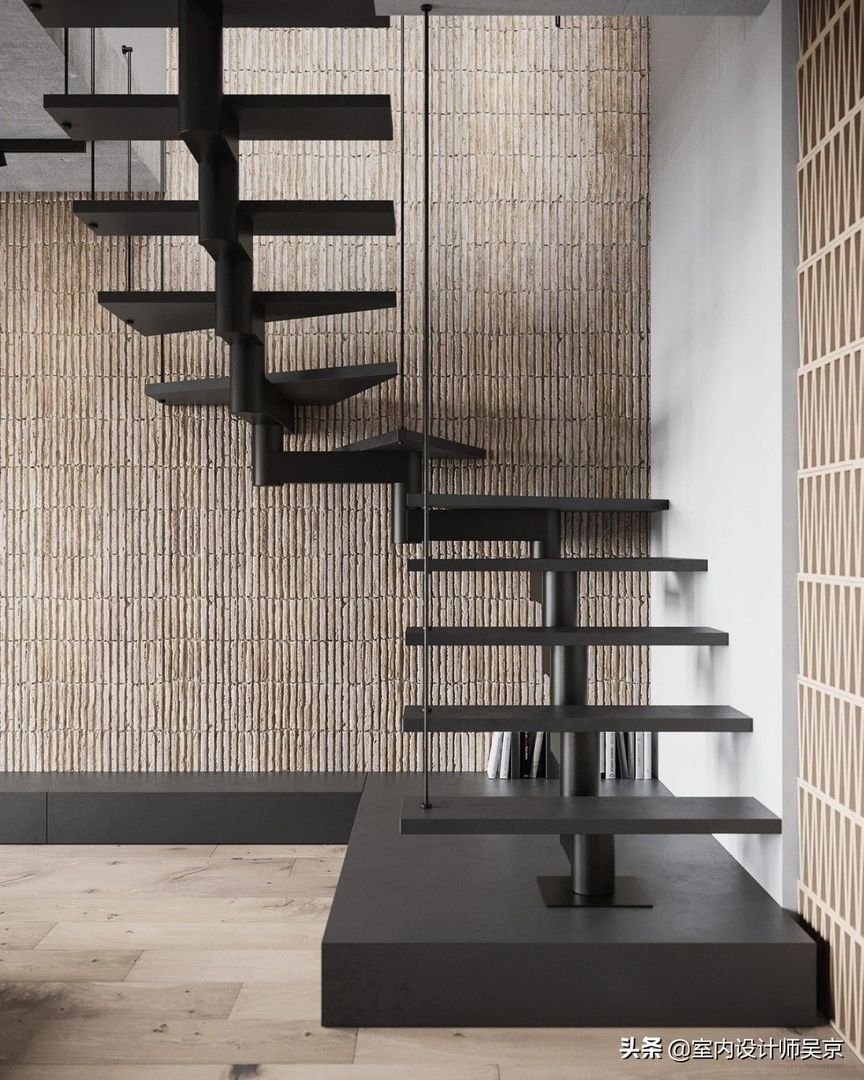 简约复式公寓，石材墙面竟如此有质感装修效果图片_9