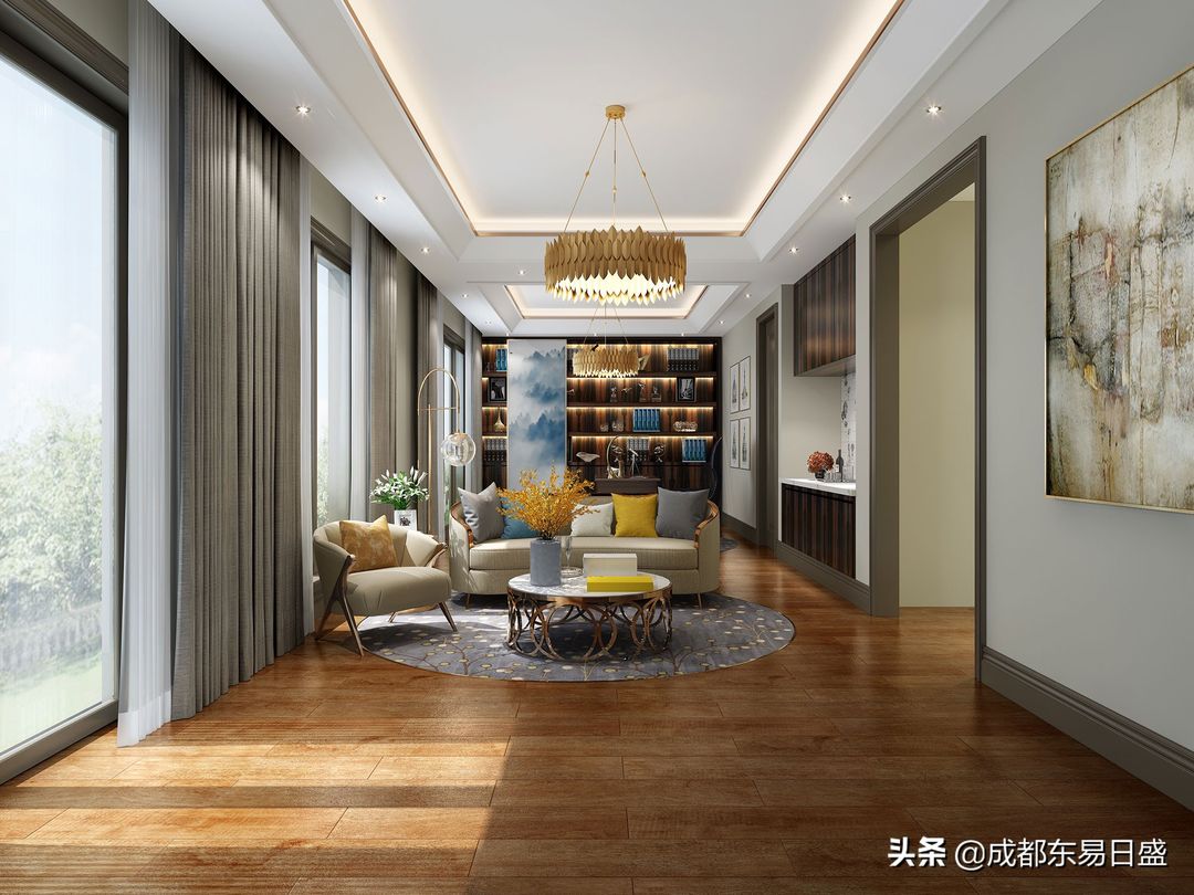 1000平别墅现代轻奢风格装修，演绎新贵豪宅丨东易设计装修效果图片_7