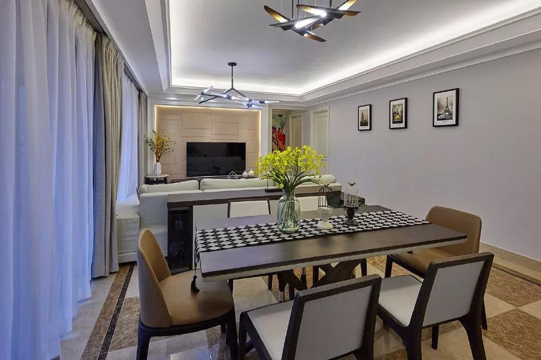 136㎡欧式风，去繁从简，时尚又温馨装修效果图片_3