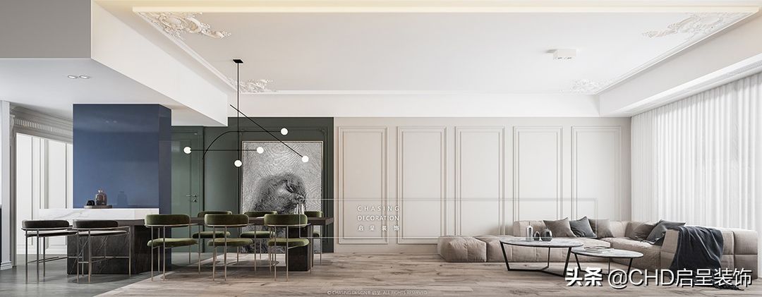 CHASING DESIGN 启呈 | 祈福·最近很流行的现代美式风格，超赞装修效果图片_1