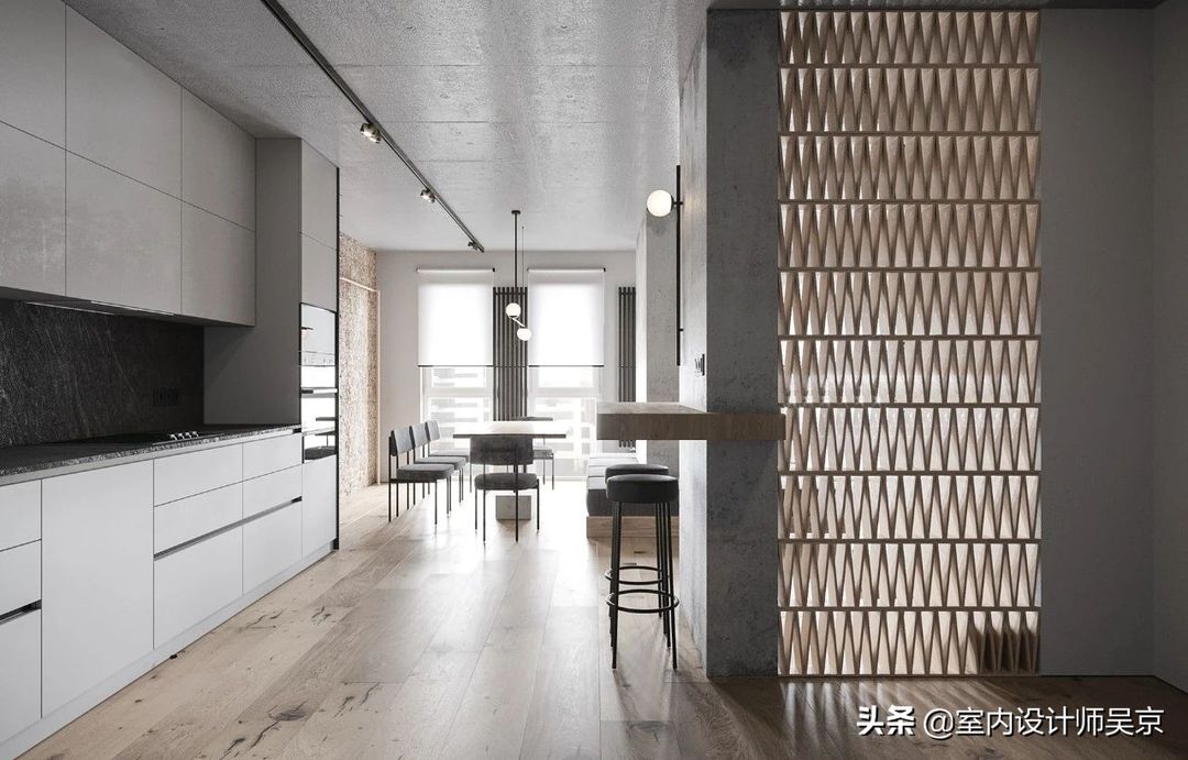 简约复式公寓，石材墙面竟如此有质感装修效果图片_19