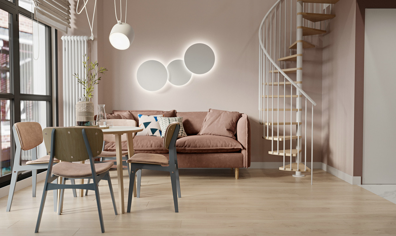 「家居设计」北欧橡皮粉LOFT设计