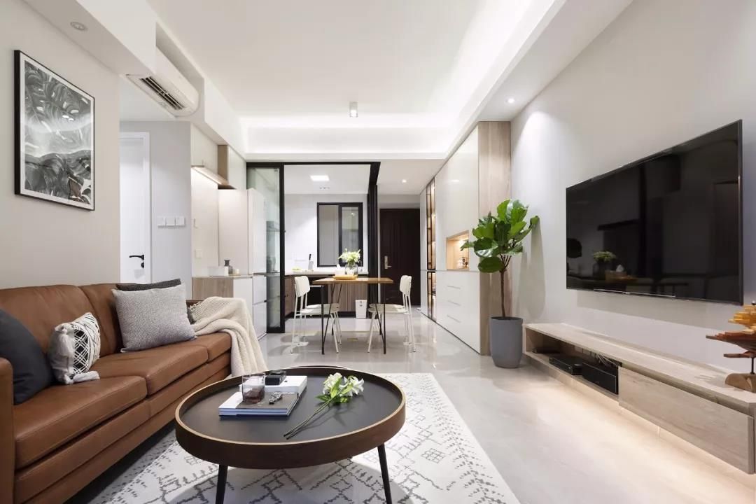 67㎡现代简约，紧凑两居室变身舒适自然空间，还能增加储物装修效果图片_9