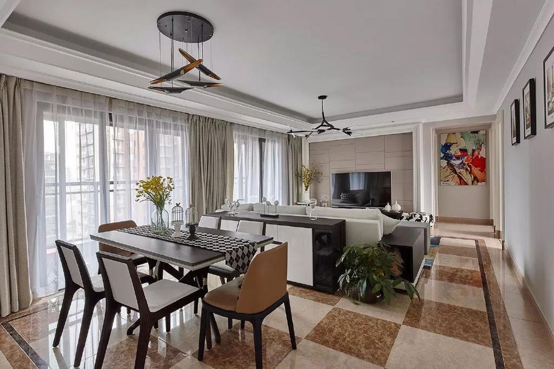 136㎡欧式风，去繁从简，时尚又温馨装修效果图片_1