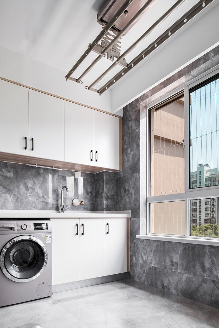 21张洗衣机+收纳柜搭配设计，这样的阳台才实用装修效果图片_12