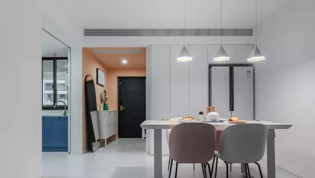 108m²北欧风，卫生间这粉色背景墙也太美了吧装修效果图片_2