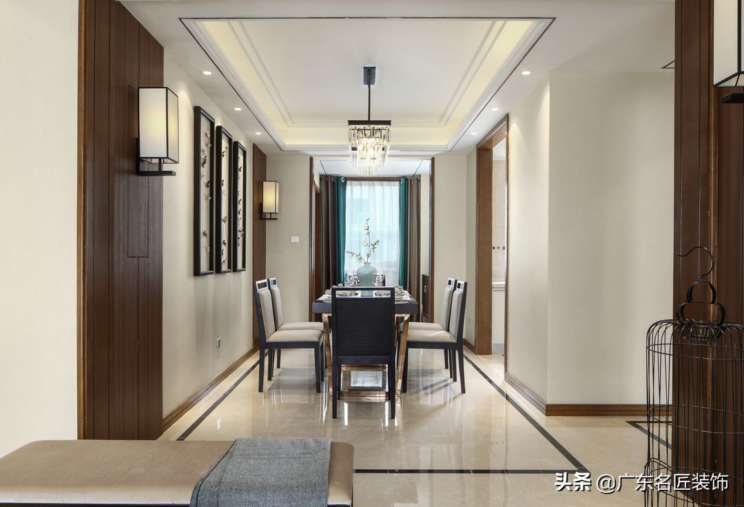 236m²新中式美宅，令富豪都羡慕的温馨空间装修效果图片_3