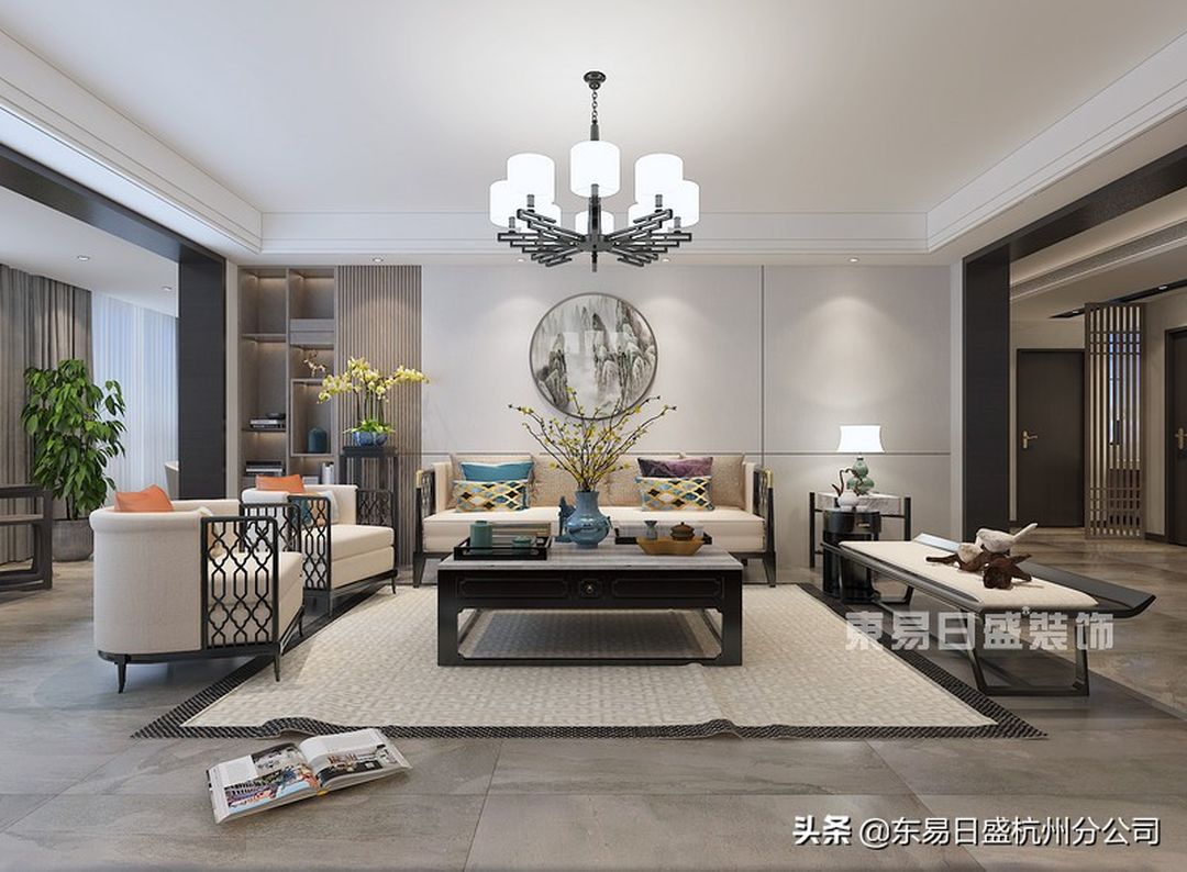190㎡新中式装修，春日已到来，山水有相逢装修效果图片_4