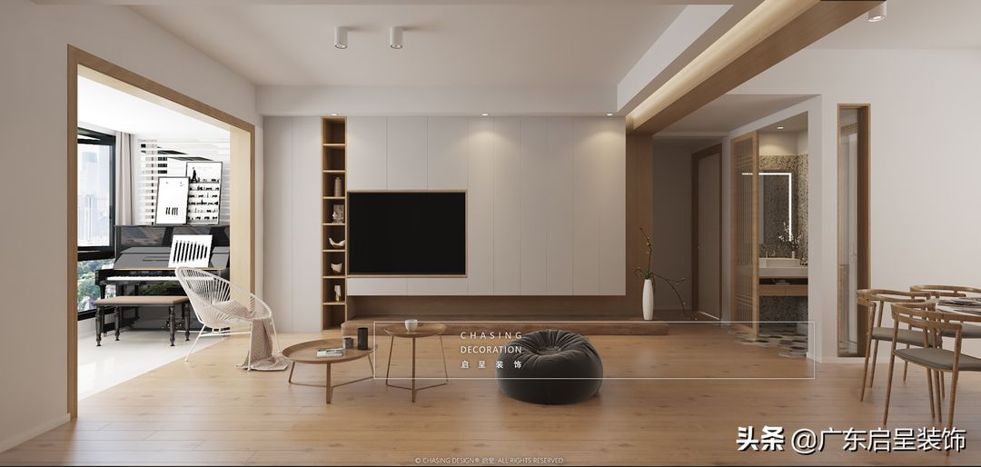 可逸阳光｜120㎡现代简约风格装修效果图片_3