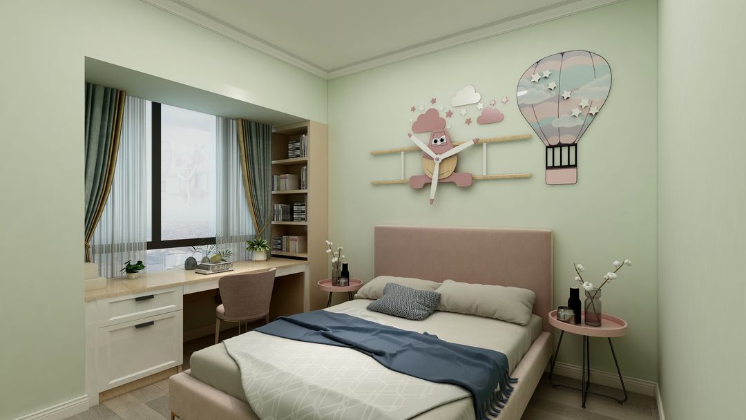 145 m² 四室两厅湖景房，生活不要太复杂，简简单单就好装修效果图片_5