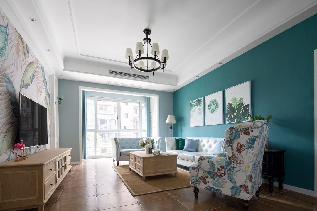 「家居设计」105m2现代美式，浪漫优雅，奢华端庄 | 自贡名筑设计装修效果图片_15