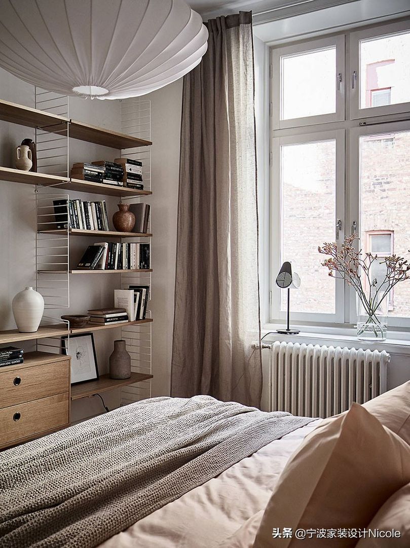 北欧莫兰迪色系的2室小户型公寓装修效果图片_13