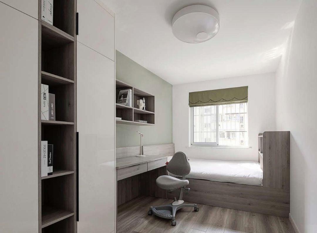 儿童房留出开放式收纳格，孩子喜欢的都展示出来装修效果图片_2