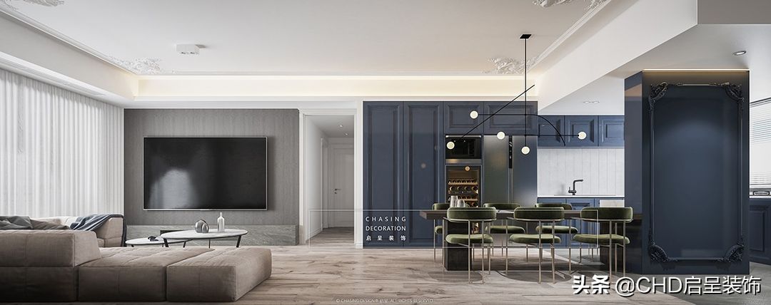 CHASING DESIGN 启呈 | 祈福·最近很流行的现代美式风格，超赞装修效果图片_2