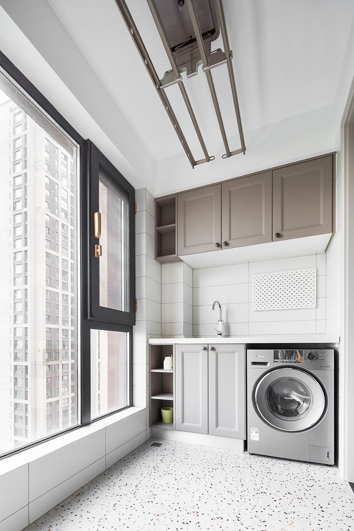 21张洗衣机+收纳柜搭配设计，这样的阳台才实用装修效果图片_7