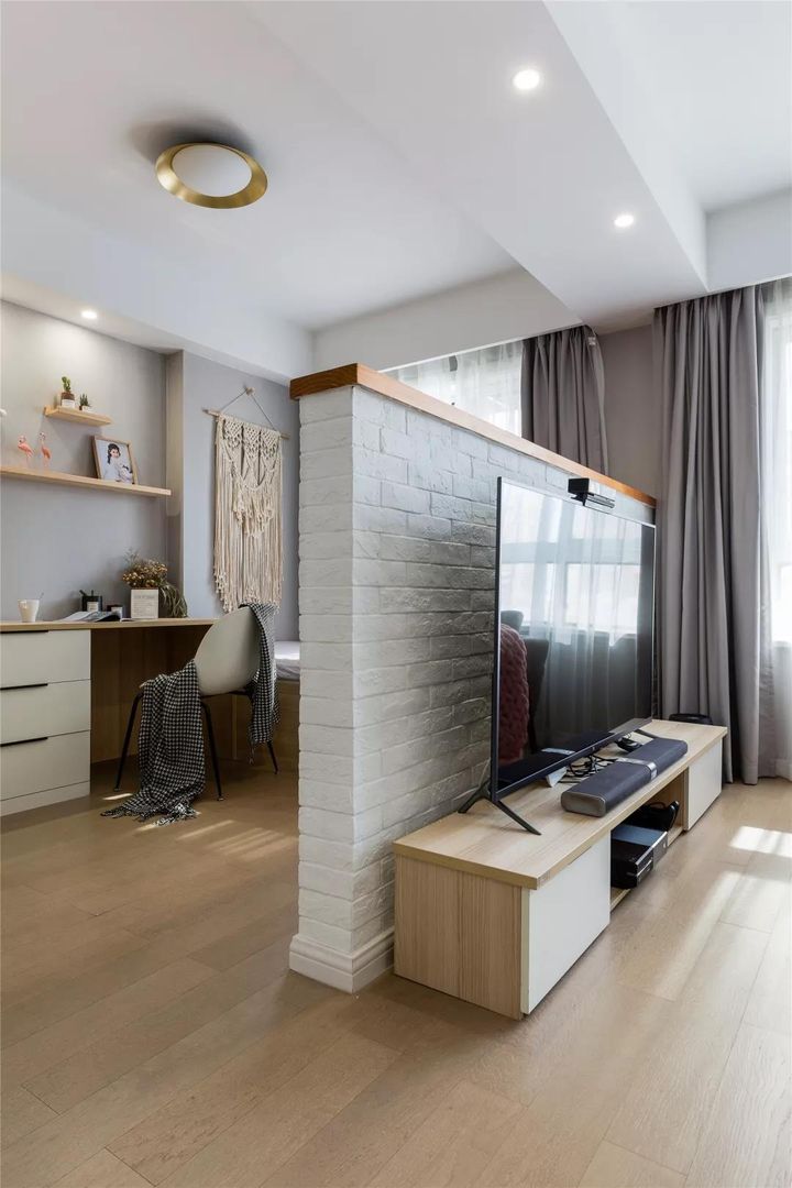 110㎡北欧风，暖色调的粉系主题，营造出温馨又浪漫优雅的空间装修效果图片_4