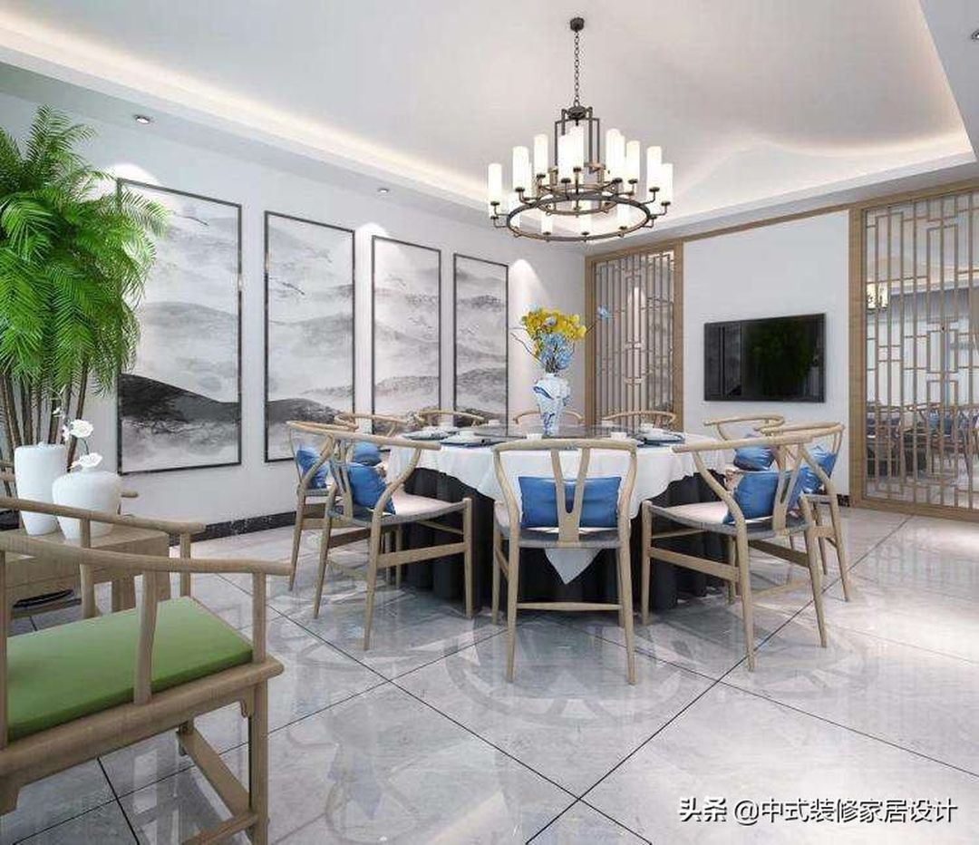 15个新中式餐厅案例，古典现代皆有，值得借鉴装修效果图片_7