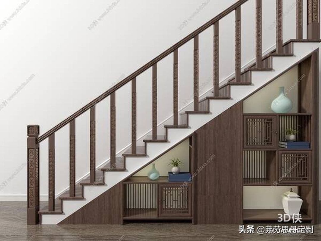 实木楼梯定制-别墅实木楼梯扶手图片装修效果图片_2