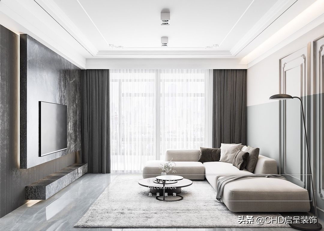 CHASING DESIGN 启呈 | 广州番禺·祈福缤纷汇 现代美式装修案例装修效果图片_2