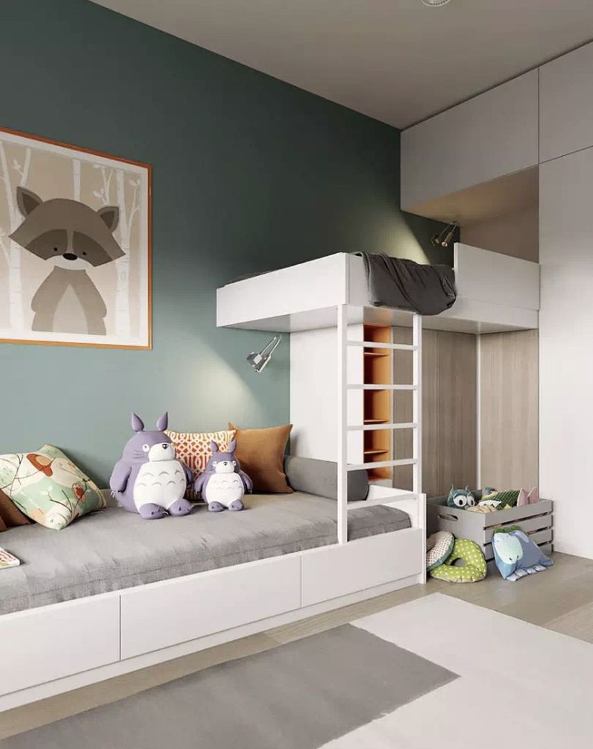 15个创意满满的儿童房设计，给宝贝一个有趣的小窝装修效果图片_3