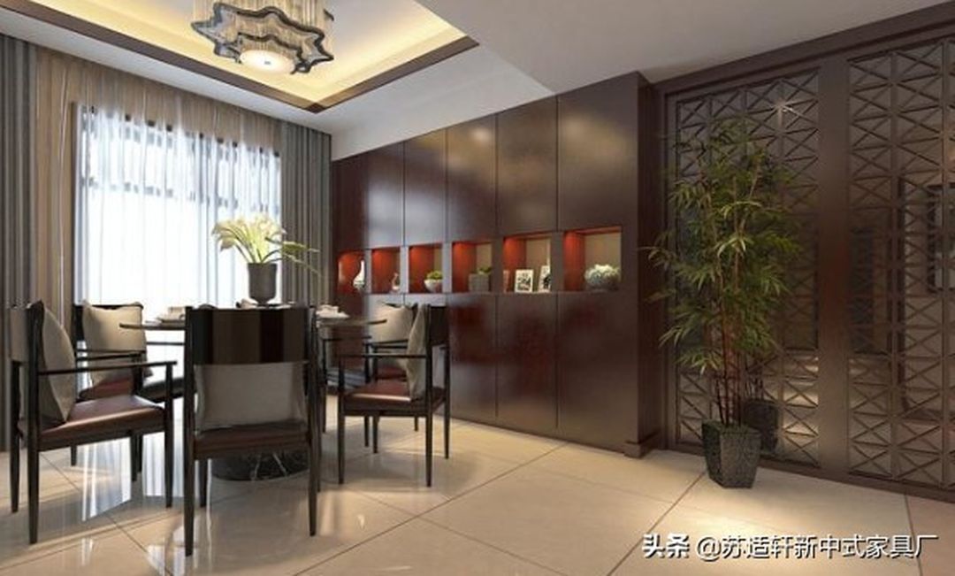 160㎡新中式风格设计，江南国风如此好看的中式装修效果图片_5