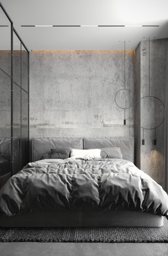 「家居设计」高级黑+工业风，帅气而个性的单身生活装修效果图片_6