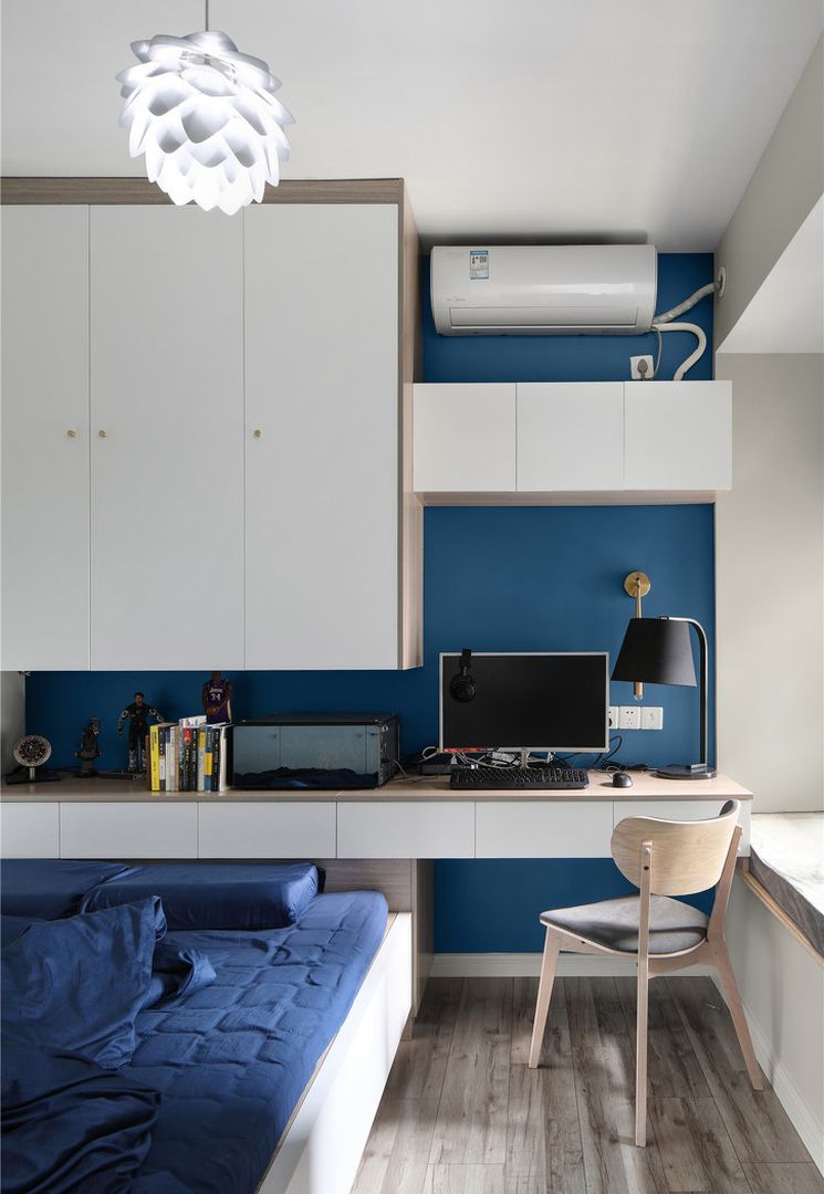 18张儿童房学习桌设计，孩子学习环境很重要装修效果图片_15