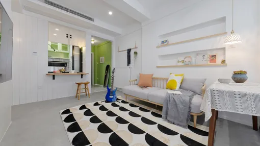 厨房墙上开个“洞”变出餐厅，榨干45平方所有方寸