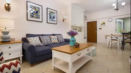 案例 | 77㎡两居地中海，唯美休闲客餐厅！