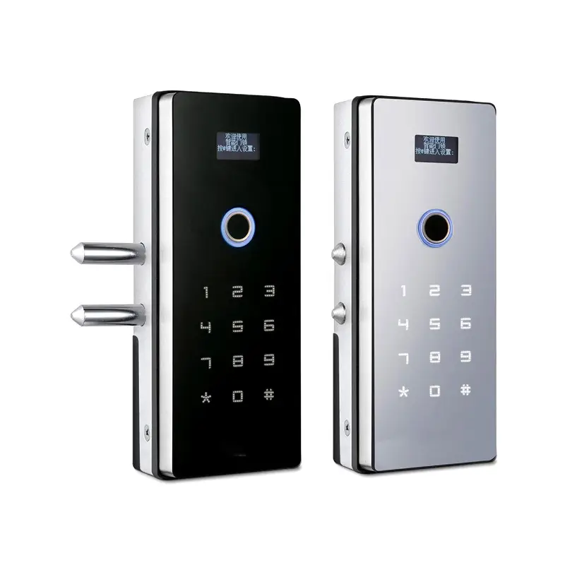 一把好的办公玻璃门智能锁图片_2