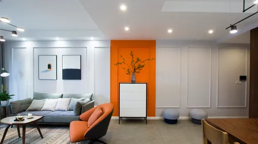 带你看不一样的98㎡，巧用橙色点亮小户型