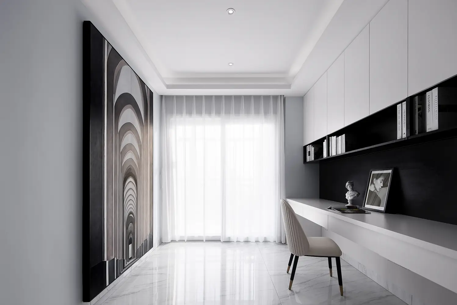 黑白灰色的卧室空间，也能这样的温馨治愈！图片_4