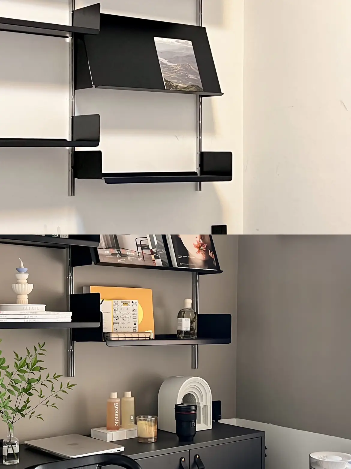 墙面改色对比，入住1500天，冷白变奶茶图片_3