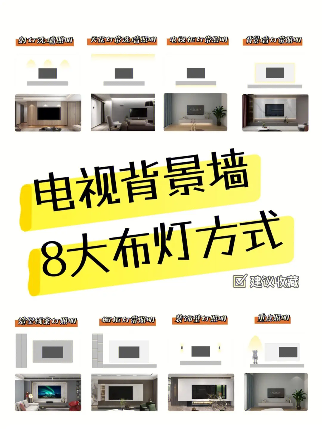 电视背景墙8大布灯方式，直接照搬！图片_0