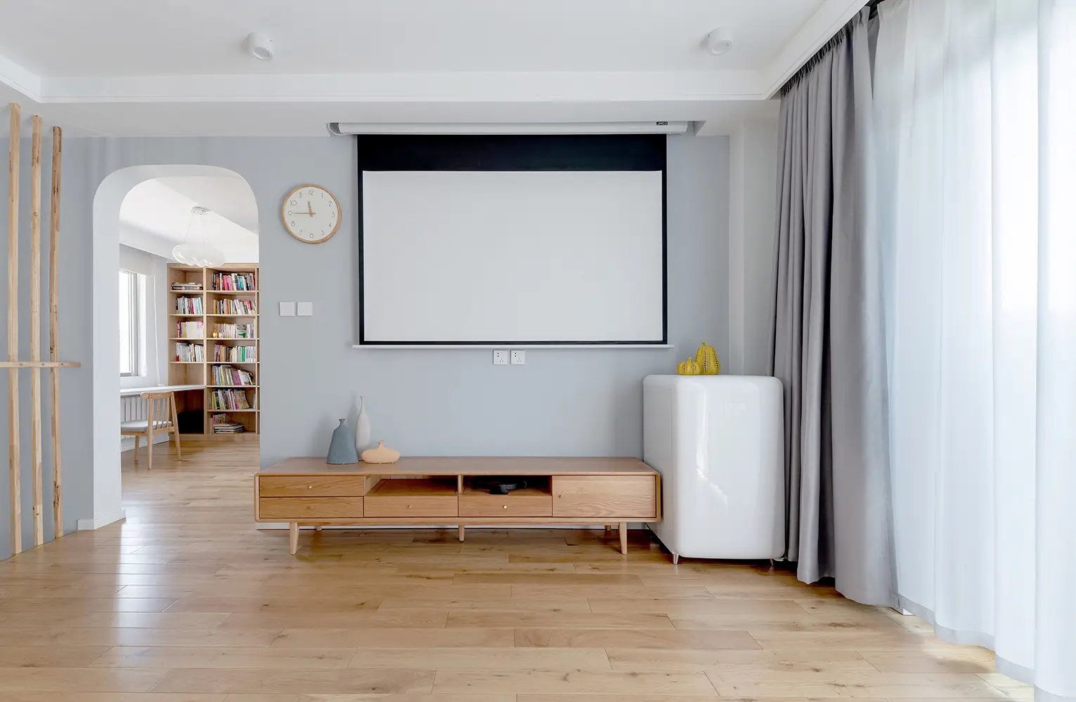 烟蓝色+霜雪白双色墙漆，百搭还能避免单调图片_3