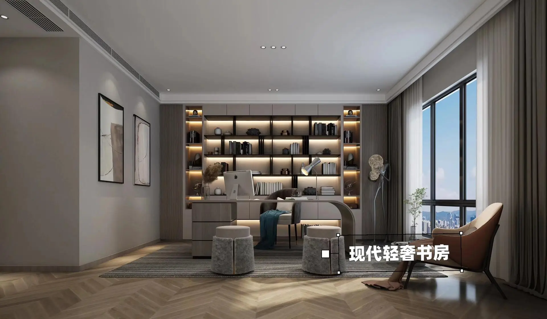 不爱出门的宝子家，必有一款美妙的书房空间图片_5