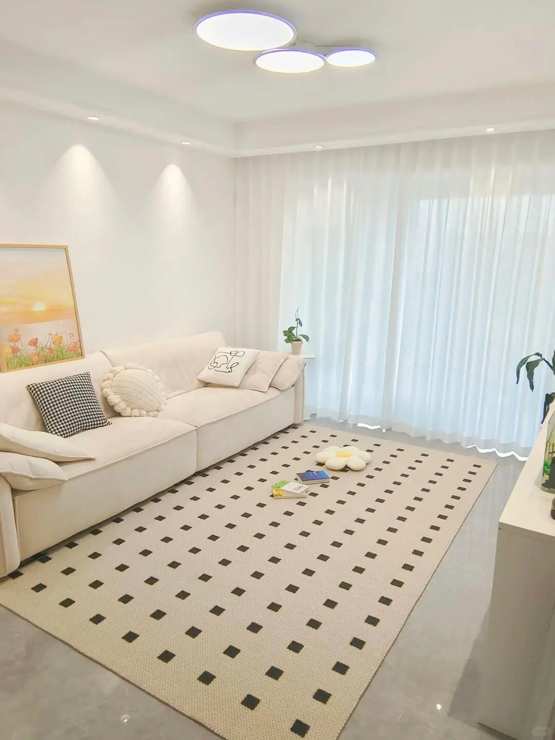 奶油色客厅，让你感受浓浓甜蜜❤️图片_2