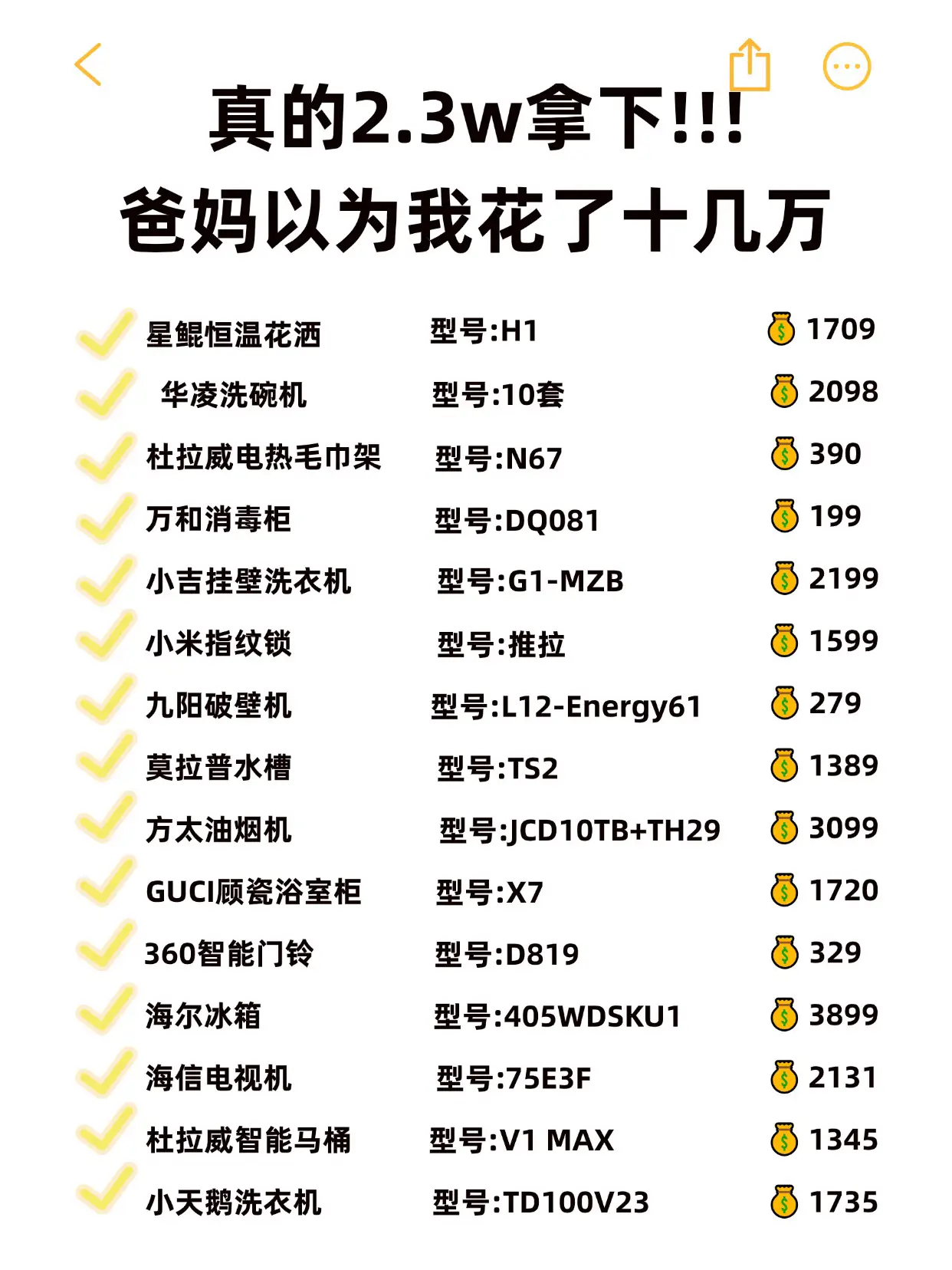 真的2.3w❗️爸妈以为我花了八万！😂😂图片_1