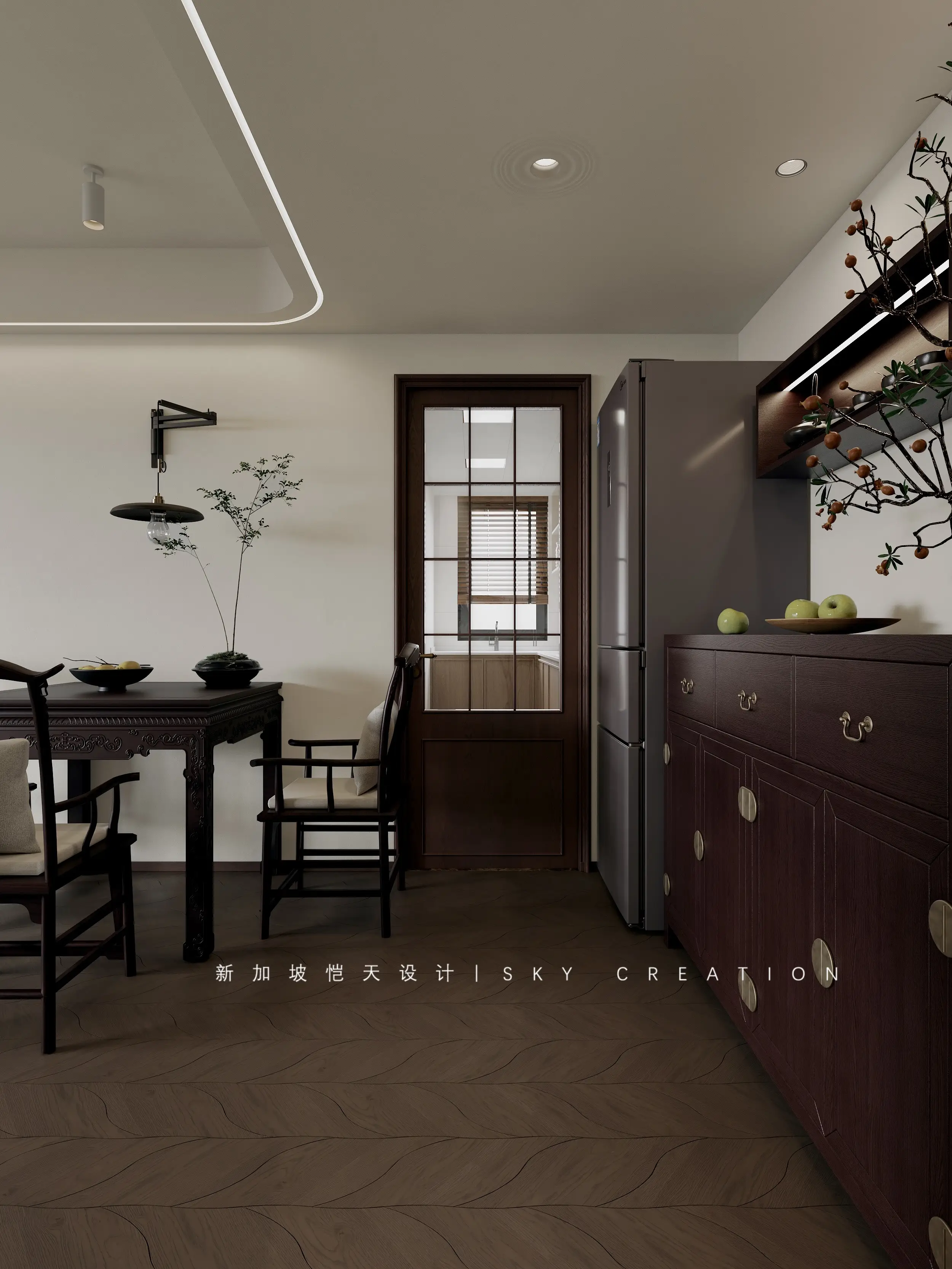 原地封神！23㎡中式客餐厅，老祖宗严选图片_7